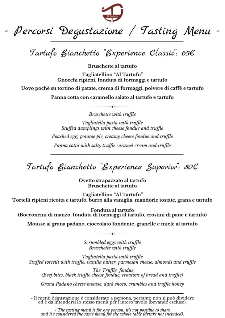 DEGUSTAZIONE TARTUFO APRILE 26